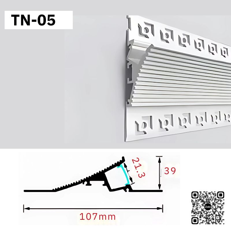 Thanh Nhôm Phào Chỉ Hắt Trần Lắp Âm 3m | TN-05